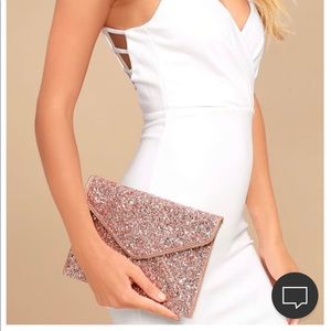 COPY - Lulu’s rock candy rose gold sequined clutch